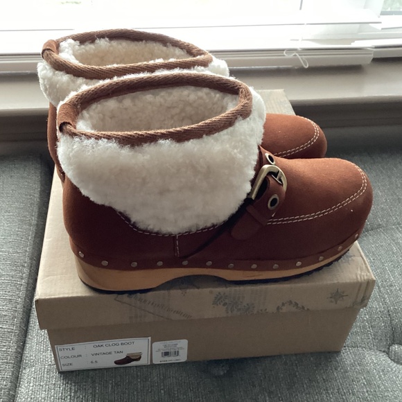 Free People Oak Genuine Shearling Clog Boot (Women) 6.5M - Picture 10 of 13